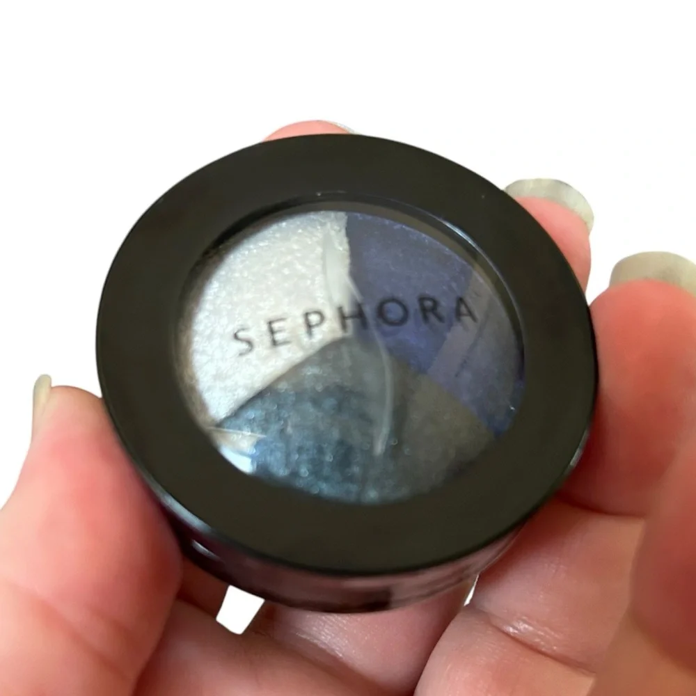 Sephora MicroSmooth Baked Eyeshadow Trio #07 Solar Eclipse Blue Discontinued NWT